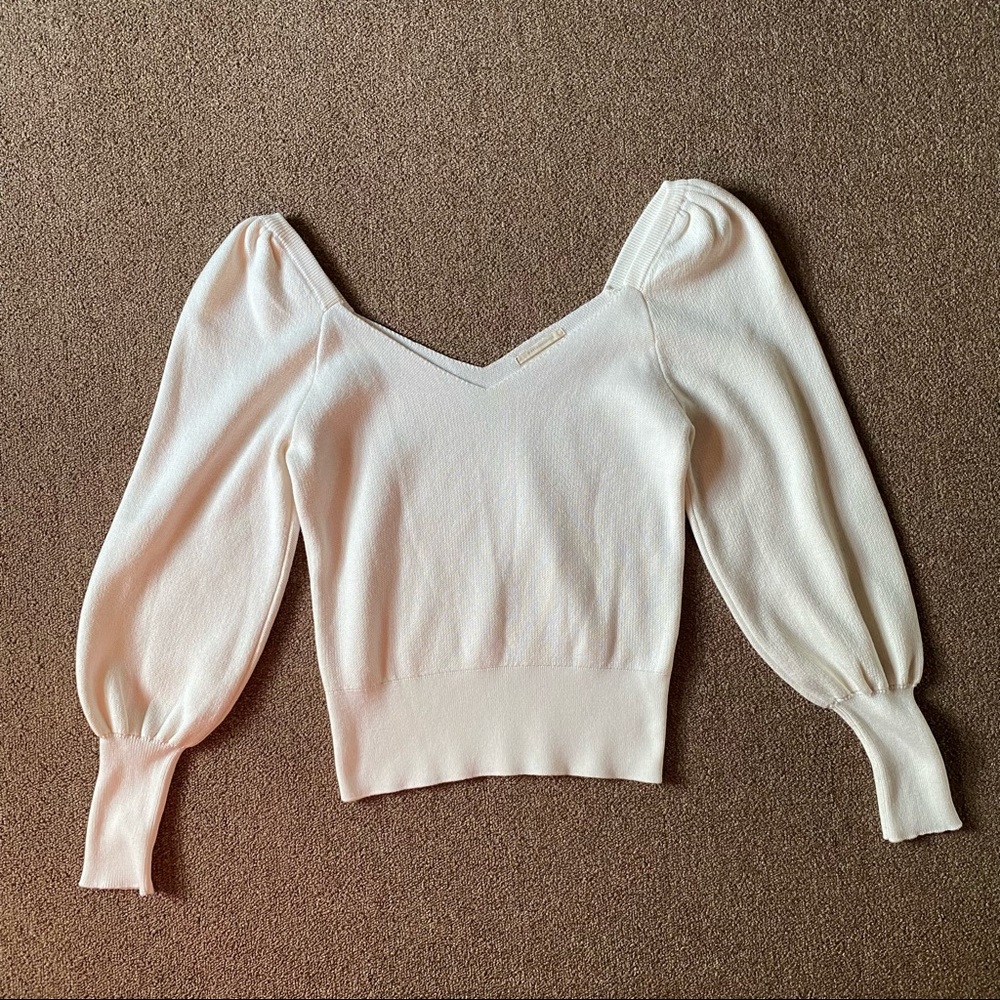 Anthropologie | Sweetheart Neckline Light Knit Sweater Top